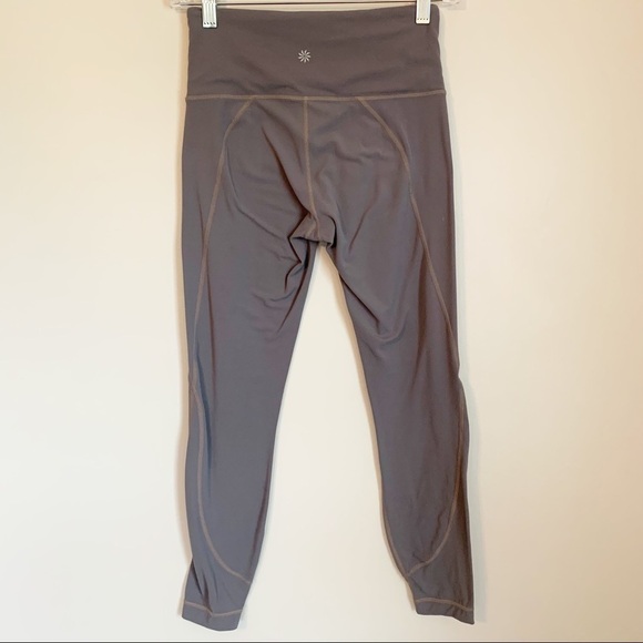 Athleta Salutation 7/8 Tight Powervita Flagstone Grey Legging Yoga Size XS - Picture 4 of 14